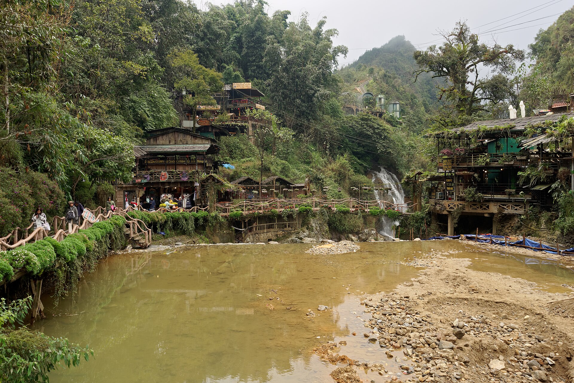 Cat Cat Waterfall and Bridge