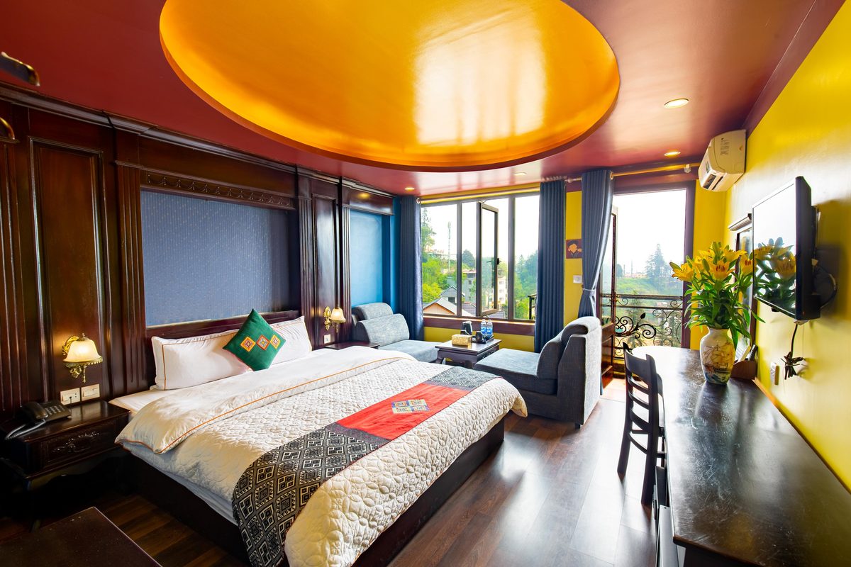 Deluxe Double Room with mountain view at Sapa House Hotel