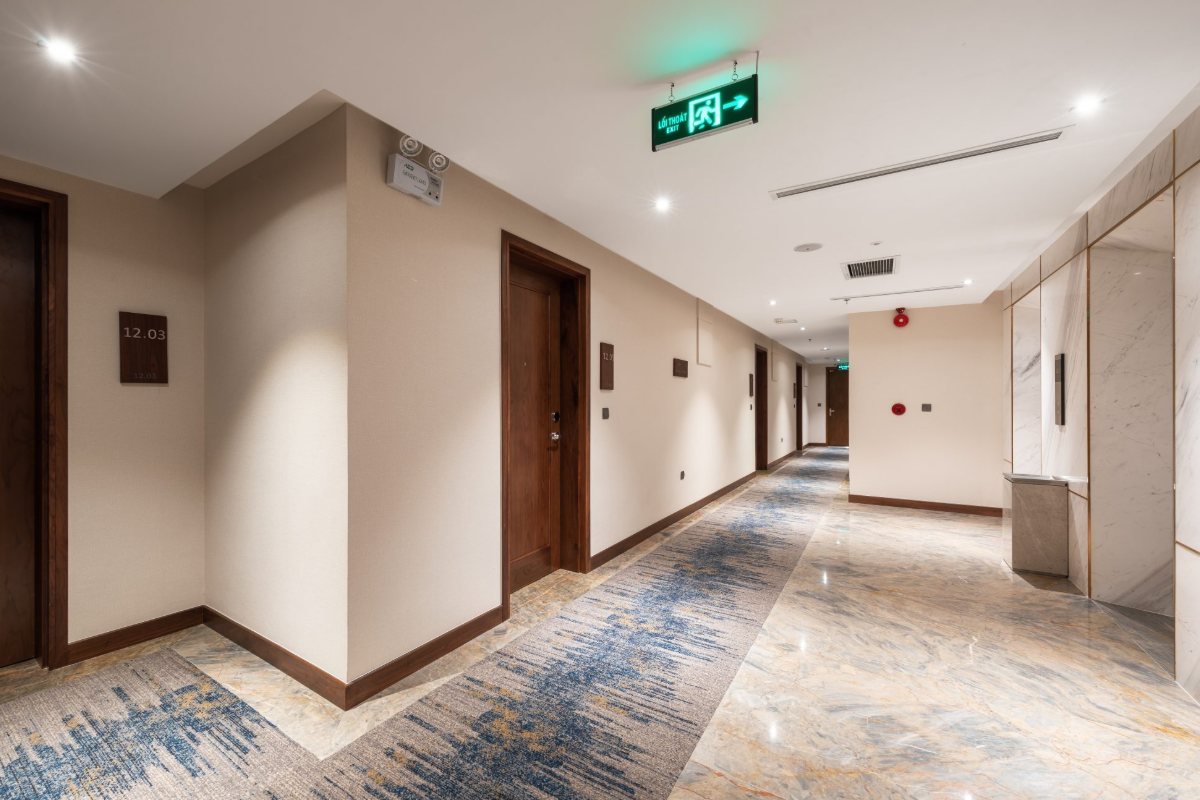 Guest-room corridor at D'Lecia Ha Long