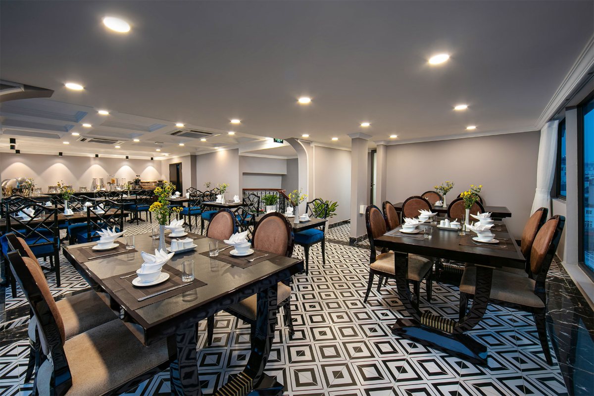 Dining room at Hanoi L'Heritage Hotel