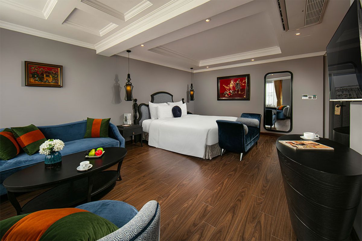 Bed in the Executive Suite at Hanoi L'Heritage Hotel