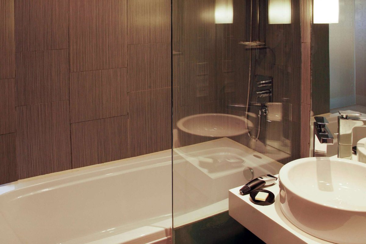 Guest bathroom basin at Mercure Hanoi La Gare