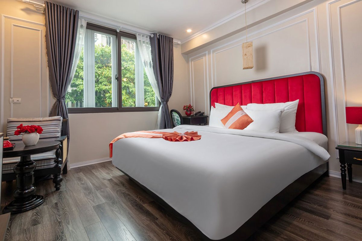 Superior Double Room with window at Omina Hanoi Hotel