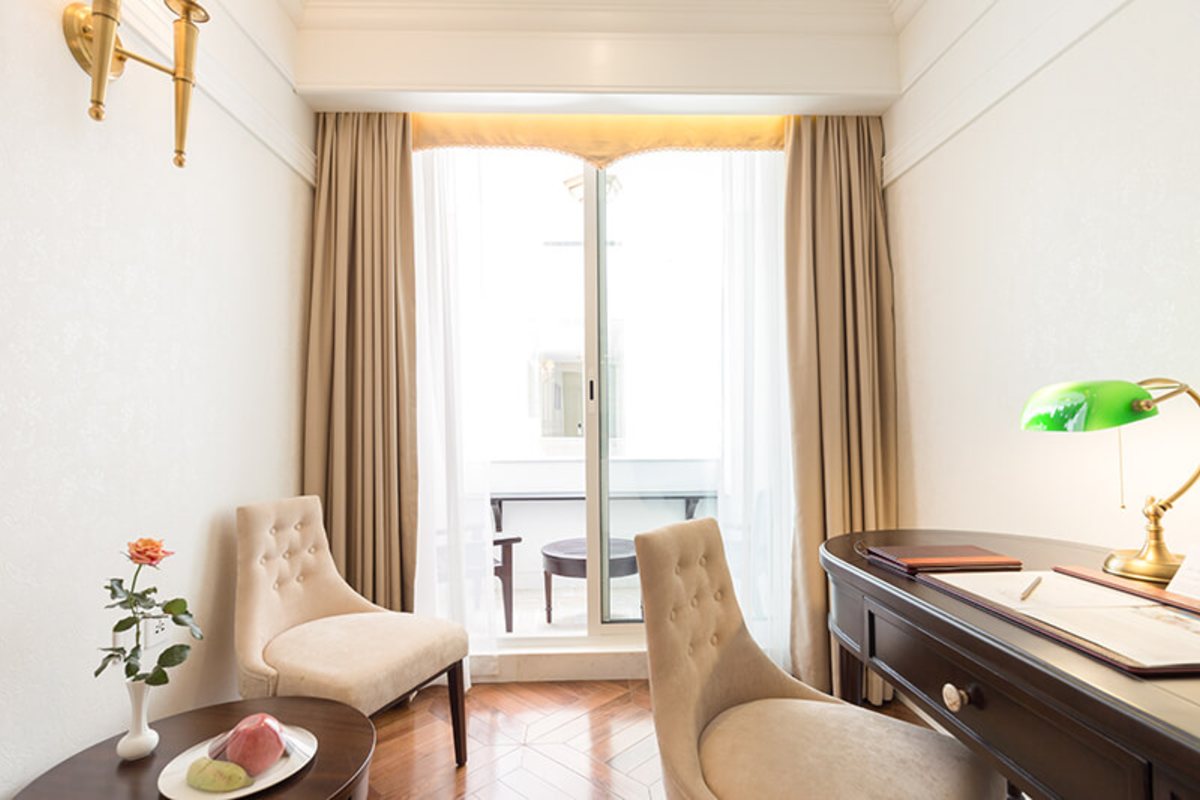 Premium Deluxe room window at Silk Path Boutique Hanoi
