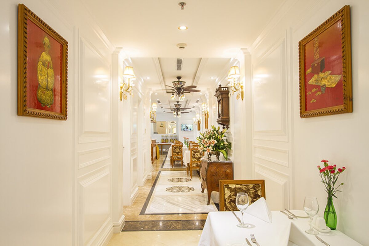 Reception area at Silk Path Boutique Hanoi