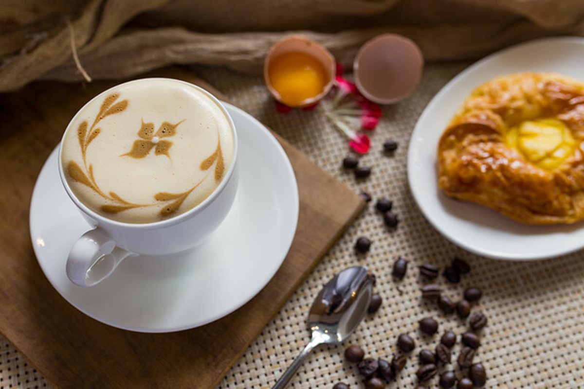 Vietnamese egg coffee at Terrace Café, Silk Path Hotel Hanoi